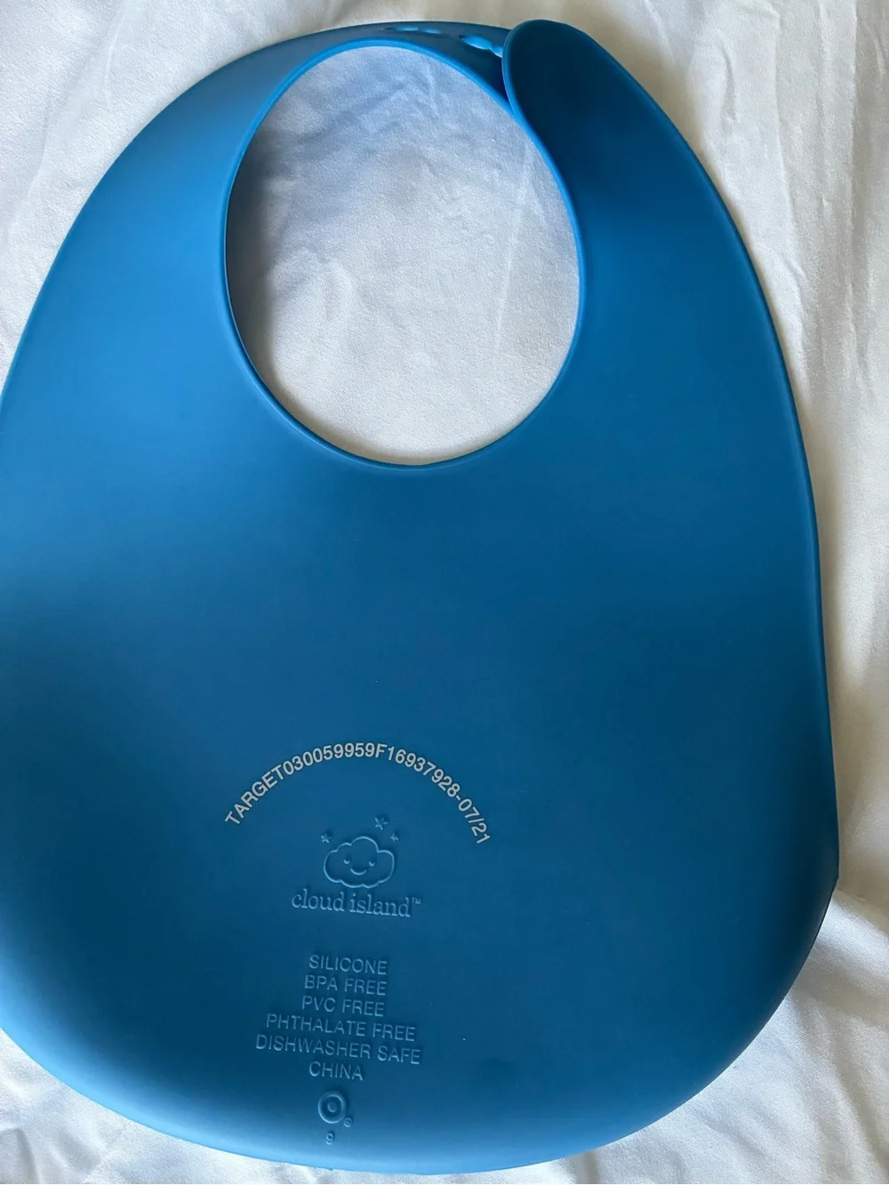 Target Blue Silicone Baby Bib with Mint Star Pattern